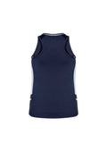 Womens Renegade Singlet - Navy/White/Silver ||SRC=https://cdn.fashionbizapps.nz/honeybee/images/SG702L_bProduct_Navy_White_Silver_02_CNWJCa5.jpg