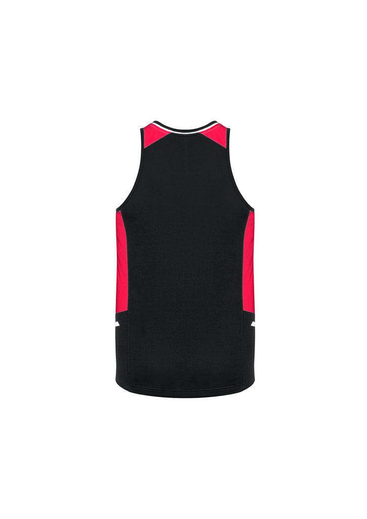 Mens Renegade Singlet - Black/Red/Silver ||SRC=https://cdn.fashionbizapps.nz/honeybee/images/SG702M_bProduct_Black_Red_Silver_02_a0KiVaH.jpg