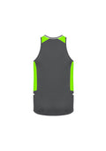 Mens Renegade Singlet - Grey/Fluoro Lime/Silver ||SRC=https://cdn.fashionbizapps.nz/honeybee/images/SG702M_bProduct_Grey_FluoroLime_Silver_02_wHnQzxi.jpg