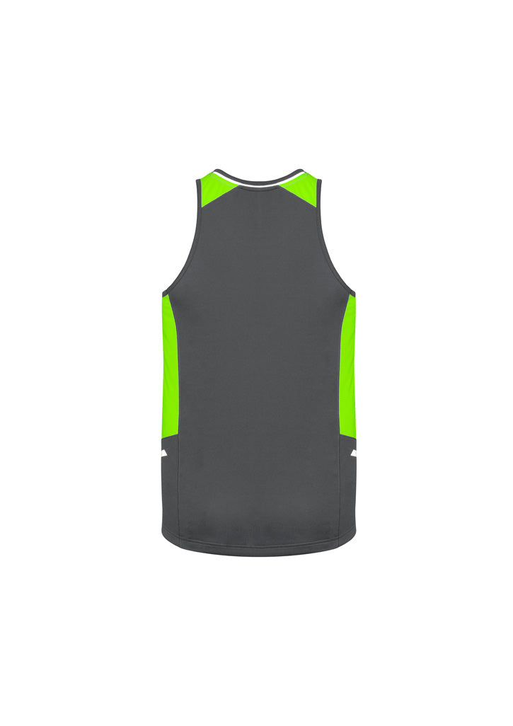 Mens Renegade Singlet - Grey/Fluoro Lime/Silver ||SRC=https://cdn.fashionbizapps.nz/honeybee/images/SG702M_bProduct_Grey_FluoroLime_Silver_02_wHnQzxi.jpg
