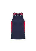 Mens Renegade Singlet - Navy/Red/Silver ||SRC=https://cdn.fashionbizapps.nz/honeybee/images/SG702M_bProduct_Navy_Red_Silver_01_vPe0oAh.jpg