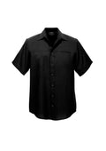 Mens Oasis Short Sleeve Shirt - Black ||SRC=https://cdn.fashionbizapps.nz/honeybee/images/SH3603_bProduct_Black_01_rwMd2lA.jpg
