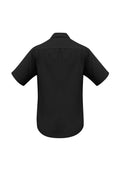 Mens Oasis Short Sleeve Shirt - Black ||SRC=https://cdn.fashionbizapps.nz/honeybee/images/SH3603_bProduct_Black_02_ROIL8Mv.jpg