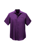 Mens Oasis Short Sleeve Shirt - Grape ||SRC=https://cdn.fashionbizapps.nz/honeybee/images/SH3603_bProduct_Grape_01_tUEmNTx.jpg