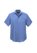 Mens Oasis Short Sleeve Shirt - Mid Blue ||SRC=https://cdn.fashionbizapps.nz/honeybee/images/SH3603_bProduct_MidBlue_01_1byFTM6.jpg