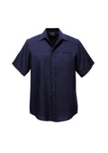 Mens Oasis Short Sleeve Shirt - Navy ||SRC=https://cdn.fashionbizapps.nz/honeybee/images/SH3603_bProduct_Navy_01_TkqrtG8.jpg