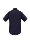 Mens Oasis Short Sleeve Shirt - Navy ||SRC=https://cdn.fashionbizapps.nz/honeybee/images/SH3603_bProduct_Navy_02_YK7WQ2F.jpg