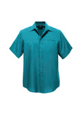 Mens Oasis Short Sleeve Shirt - Teal ||SRC=https://cdn.fashionbizapps.nz/honeybee/images/SH3603_bProduct_Teal_01_lmebNr8.jpg