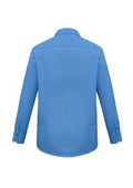 Mens Metro Long Sleeve Shirt - Mid Blue ||SRC=https://cdn.fashionbizapps.nz/honeybee/images/SH714_bProduct_MidBlue_02_qmsSzxX.jpg