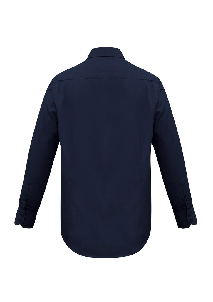 Mens Metro Long Sleeve Shirt - Navy ||SRC=https://cdn.fashionbizapps.nz/honeybee/images/SH714_bProduct_Navy_02_wmllo0S.jpg