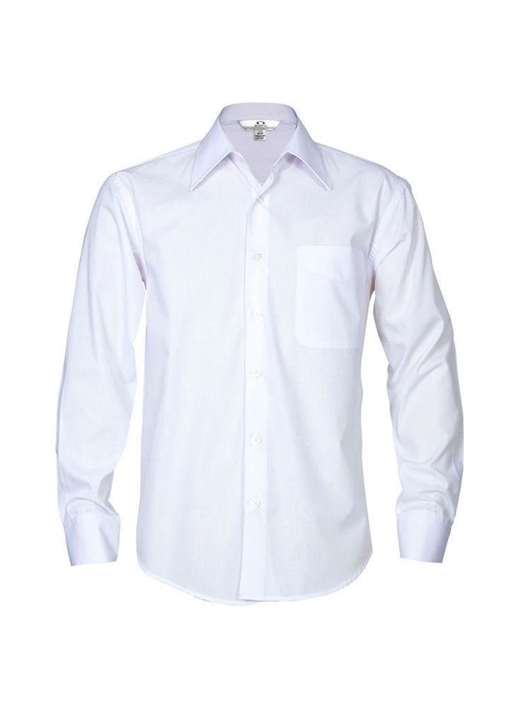 Mens Metro Long Sleeve Shirt - White ||SRC=https://cdn.fashionbizapps.nz/honeybee/images/SH714_bProduct_White_01_voWSNst.jpg