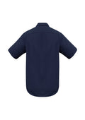 Mens Metro Short Sleeve Shirt - Navy ||SRC=https://cdn.fashionbizapps.nz/honeybee/images/SH715_bProduct_Navy_02_4Jo98I7.jpg