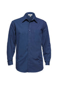 Mens Micro Check Long Sleeve Shirt - Navy ||SRC=https://cdn.fashionbizapps.nz/honeybee/images/SH816_bProduct_Navy_01_Ygw5jDo.jpg