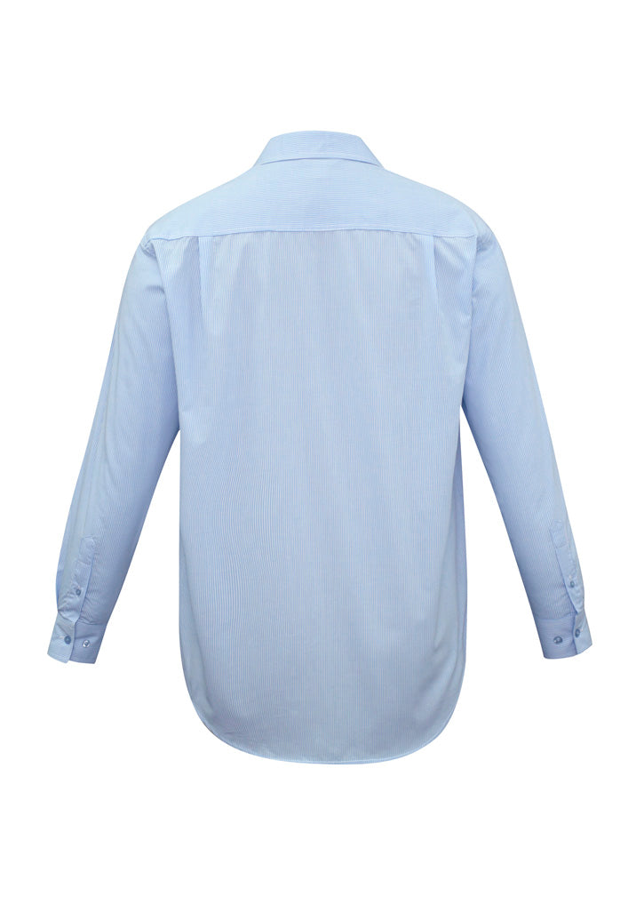 Mens Micro Check Long Sleeve Shirt - Sky ||SRC=https://cdn.fashionbizapps.nz/honeybee/images/SH816_bProduct_Sky_02_tXmtUzr.jpg