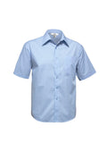 Mens Micro Check Short Sleeve Shirt - Sky ||SRC=https://cdn.fashionbizapps.nz/honeybee/images/SH817_bProduct_Sky_01_GPiq4hV.jpg