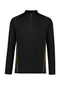 Unisex Balance Mid Layer Top - Black/Gold ||SRC=https://cdn.fashionbizapps.nz/honeybee/images/SW225M_bProduct_Black_Gold_01_HnTTT58.jpg