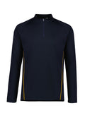 Unisex Balance Mid Layer Top - Navy/Gold ||SRC=https://cdn.fashionbizapps.nz/honeybee/images/SW225M_bProduct_Navy_Gold_01_YiO0VYg.jpg