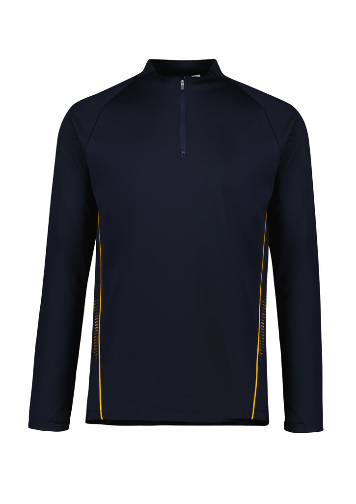 Unisex Balance Mid Layer Top - Navy/Gold ||SRC=https://cdn.fashionbizapps.nz/honeybee/images/SW225M_bProduct_Navy_Gold_01_YiO0VYg.jpg