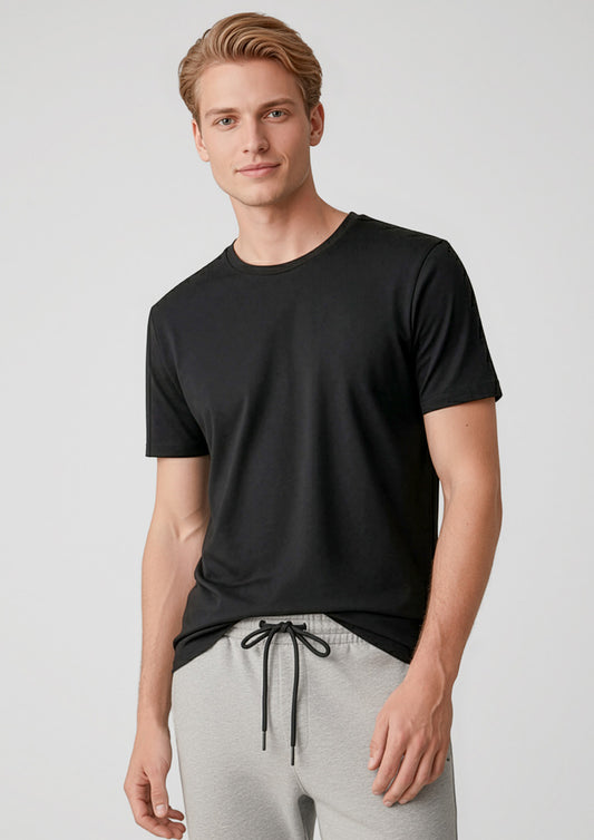 Mens Action Short Sleeve Tee ||SRC=https://cdn.fashionbizapps.nz/honeybee/images/T207MS_Talent_Black_02_gUg0vdK.jpg