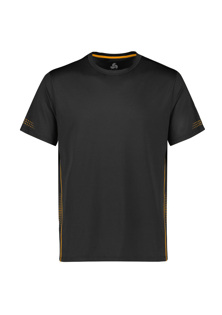 Kids Balance Short Sleeve Tee - Black/Gold ||SRC=https://cdn.fashionbizapps.nz/honeybee/images/T318KS_bProduct_Black_Gold_01_mqZFg5F.jpg