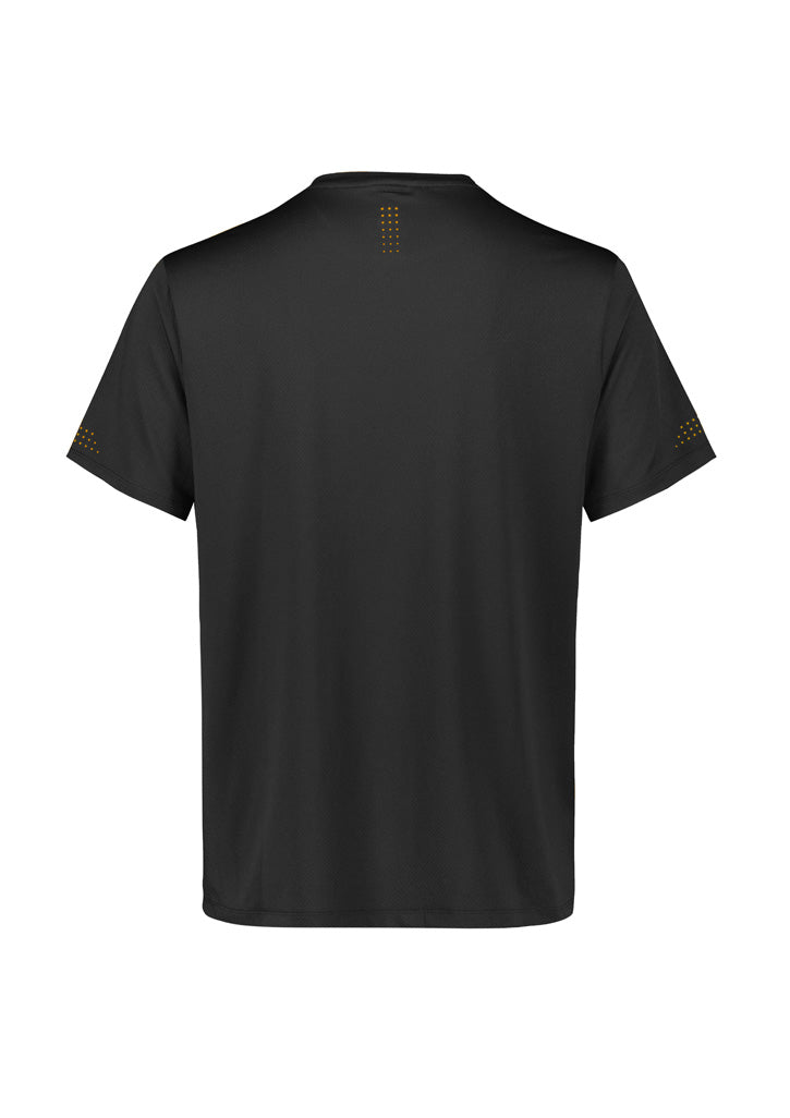 Mens Balance Short Sleeve Tee - Black/Gold ||SRC=https://cdn.fashionbizapps.nz/honeybee/images/T318MS_bProduct_Black_Gold_02_Udy7kLR.jpg