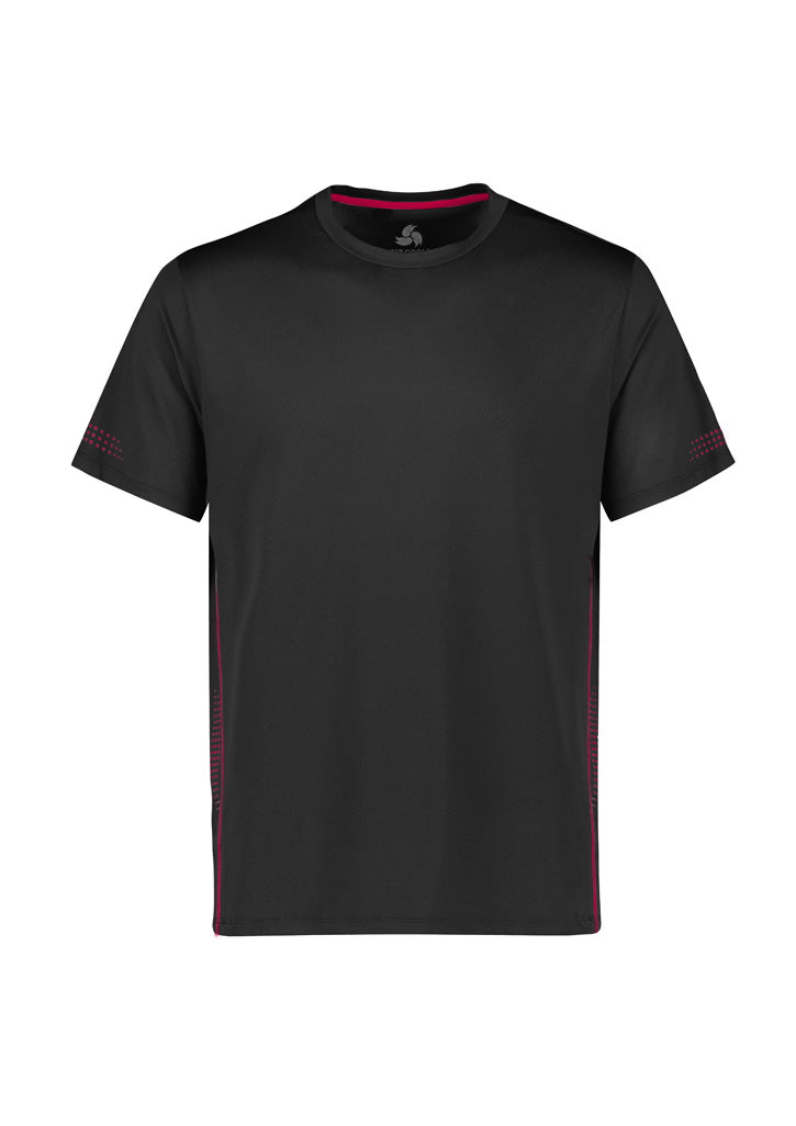 Mens Balance Short Sleeve Tee - Black/Red ||SRC=https://cdn.fashionbizapps.nz/honeybee/images/T318MS_bProduct_Black_Red_01_HYcVCb6.jpg