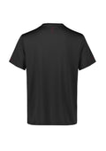 Mens Balance Short Sleeve Tee - Black/Red ||SRC=https://cdn.fashionbizapps.nz/honeybee/images/T318MS_bProduct_Black_Red_02_Nci595P.jpg