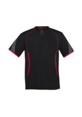 Mens Razor Short Sleeve Tee - Black/Red ||SRC=https://cdn.fashionbizapps.nz/honeybee/images/T406MS_bProduct_Black_Red_01_Y3YR7ER.jpg