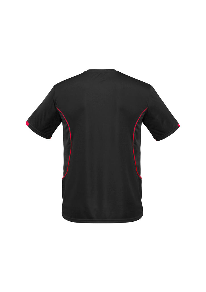 Mens Razor Short Sleeve Tee - Black/Red ||SRC=https://cdn.fashionbizapps.nz/honeybee/images/T406MS_bProduct_Black_Red_02_C8JxmoQ.jpg
