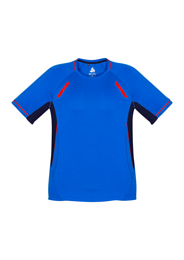 Kids Renegade Short Sleeve Tee - Royal/Navy/Fluoro Orange ||SRC=https://cdn.fashionbizapps.nz/honeybee/images/T701KS_Product_RoyalNavyFluoroOrange_01.jpg