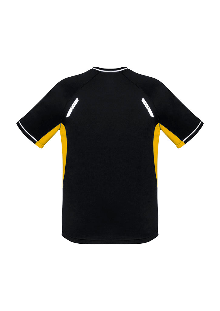 Kids Renegade Short Sleeve Tee - Black/Gold/Silver ||SRC=https://cdn.fashionbizapps.nz/honeybee/images/T701KS_bProduct_Black_Gold_Silver_02_6u7ODKS.jpg
