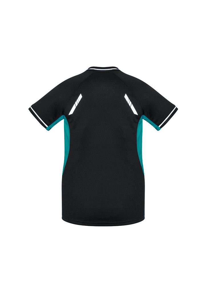 Womens Renegade Short Sleeve Tee - Black/Teal/Silver ||SRC=https://cdn.fashionbizapps.nz/honeybee/images/T701LS_bProduct_Black_Teal_Silver_02_y7DNswB.jpg