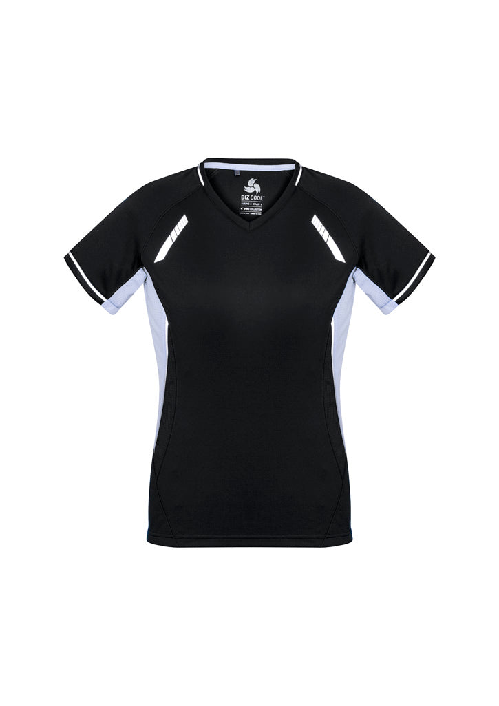 Womens Renegade Short Sleeve Tee - Black/White/Silver ||SRC=https://cdn.fashionbizapps.nz/honeybee/images/T701LS_bProduct_Black_White_Silver_01_FVJ7JkG.jpg
