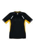 Mens Renegade Short Sleeve Tee - Black/Gold/Silver ||SRC=https://cdn.fashionbizapps.nz/honeybee/images/T701MS_bProduct_Black_Gold_Silver_01_V6KtvtB.jpg