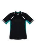Mens Renegade Short Sleeve Tee - Black/Teal/Silver ||SRC=https://cdn.fashionbizapps.nz/honeybee/images/T701MS_bProduct_Black_Teal_Silver_01_RHq8aJ5.jpg