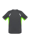 Mens Renegade Short Sleeve Tee - Grey/Fluoro Lime/Silver ||SRC=https://cdn.fashionbizapps.nz/honeybee/images/T701MS_bProduct_Grey_FluoroLime_Silver_02_0PiyMWa.jpg