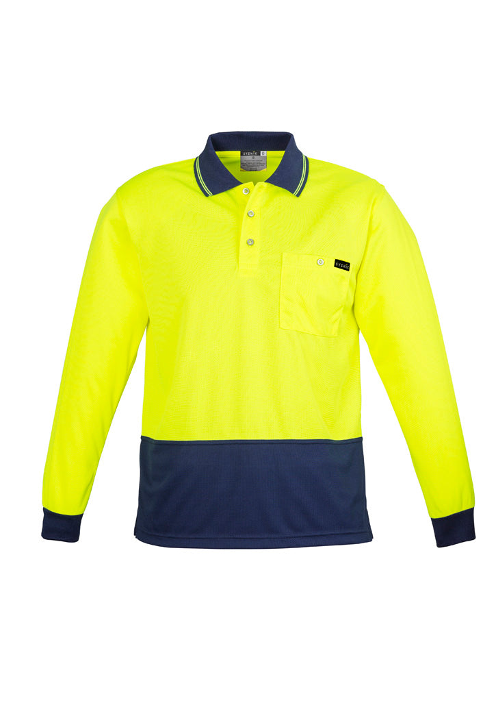 Hi Vis Comfort Back Long Sleeve Polo