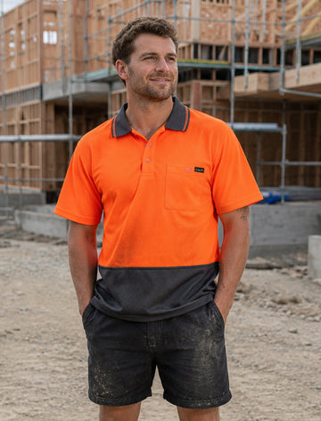 Hi Vis Comfort Back Short Sleeve Polo