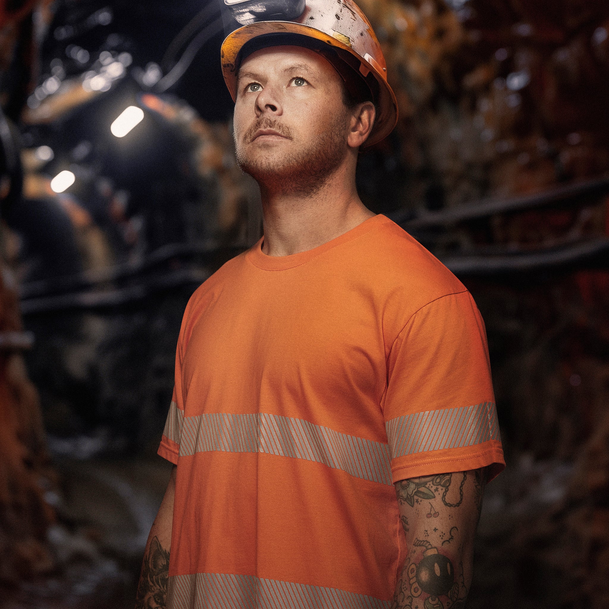 Hi Vis Segmented Tape Cotton Tee Shirt