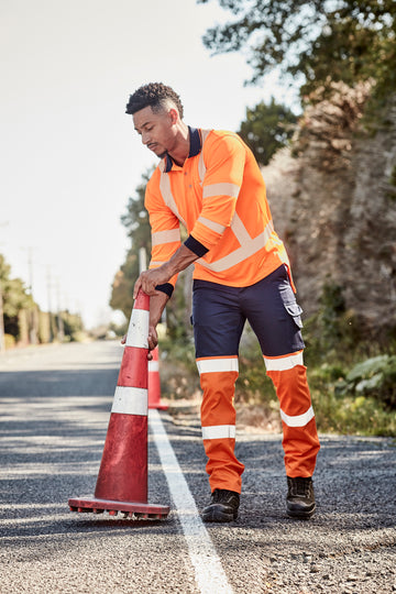 TTMC-W23 Segmented Tape Long Sleeve Polo