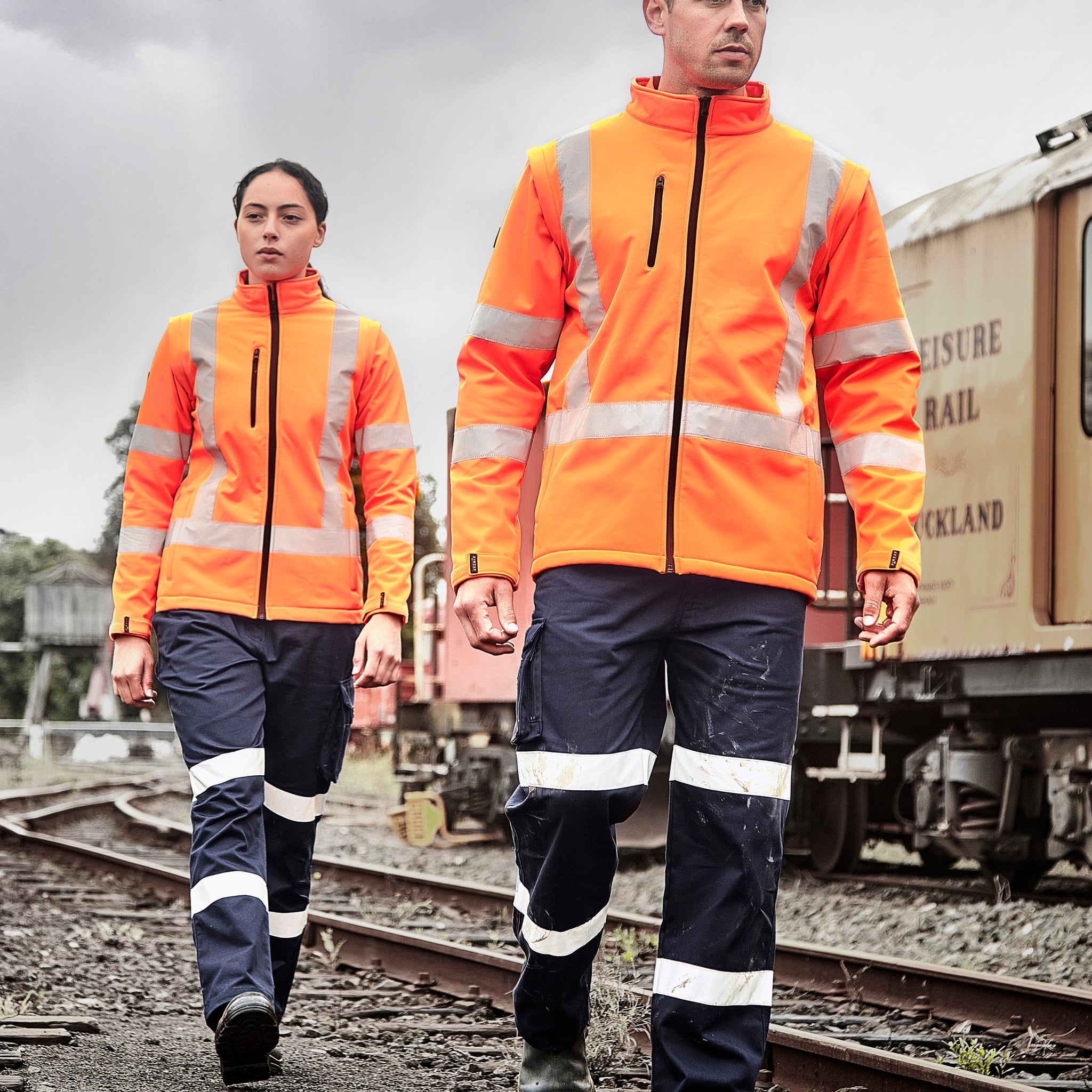 Womens Hi Vis NSW Rail X Back 2 In 1 Softshell Jacket