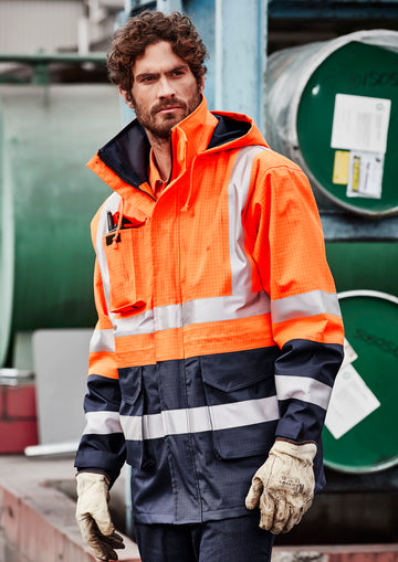 Orange Flame Arc Rated Antistatic Waterproof Jacket