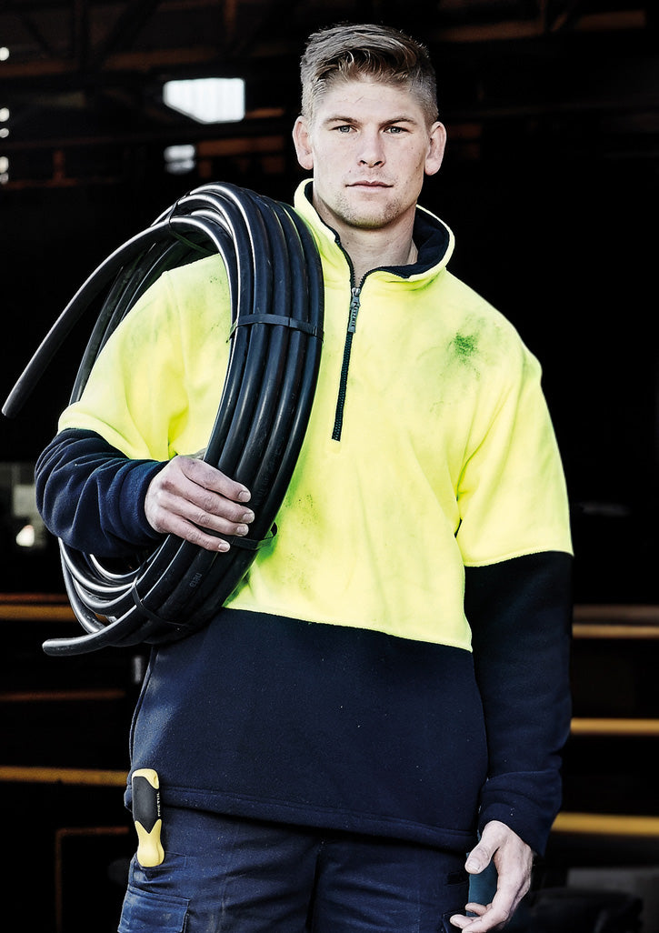 Hi Vis 1/2 Zip Polar Fleece Pullover