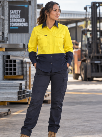 Women's Cool Lightweight Hi Vis Drill Shirt